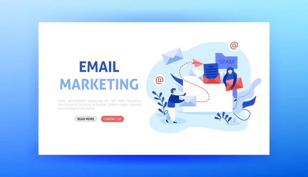 Email Marketing Landing Page — Διανυσματικό Αρχείο