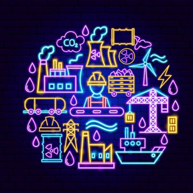 Enerji Petrol Aracı Neon Kavramı