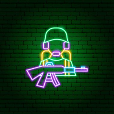 Army Soldier Neon Sign