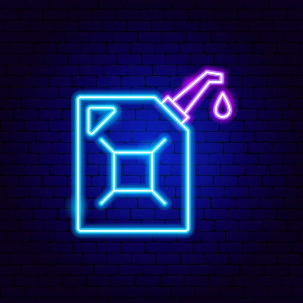 Petrol Cistern Neon Sign — 스톡 벡터