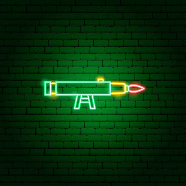 Grenade Launcher Neon Sign — Stockvektor