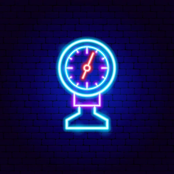 Gas Pressure Sensor Neon Sign — ストックベクタ