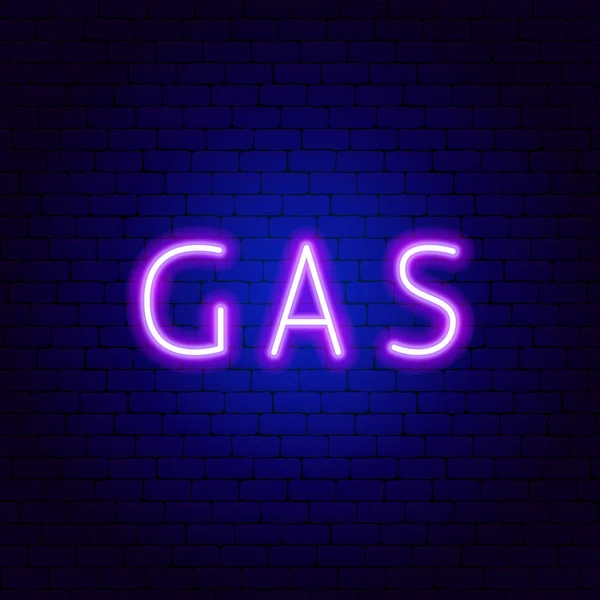 Gas Neon Text — Wektor stockowy