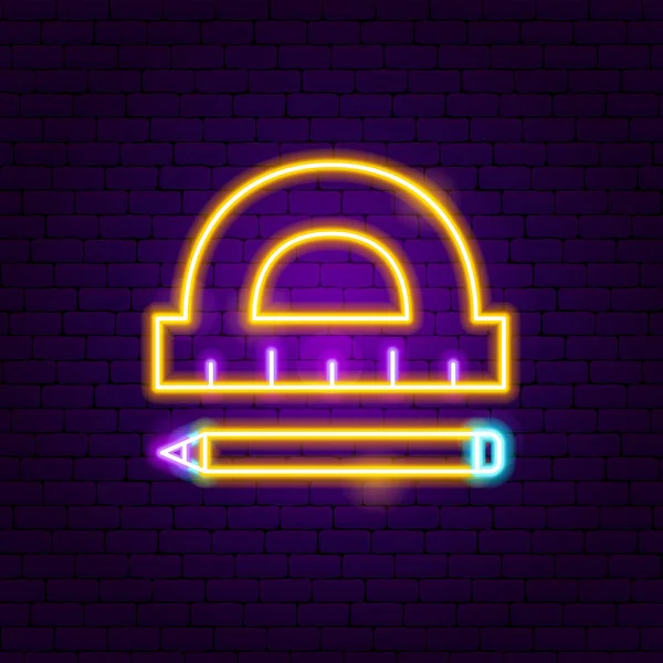 İletken Kalem Neon İşareti. Yönetici Tanıtımının Vektör İllüstrasyonu.