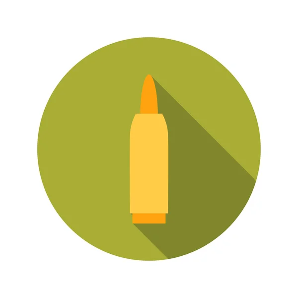 Icona Del Cerchio Proiettile Illustrazione Vettoriale Del Segno Militare — Vettoriale Stock