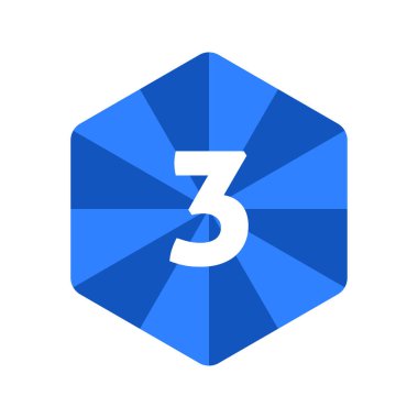 Üç Altıgen Simge. İş İşaretinin Vektör İllüstrasyonu.