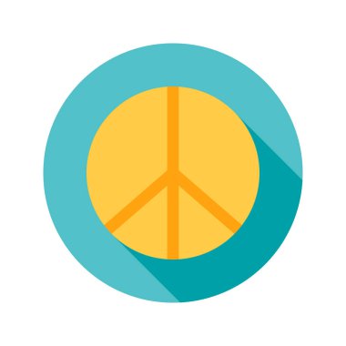 Barış Çemberi Simgesi. Askeri İşaretin Vektör İllüstrasyonu.