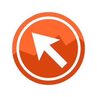 Simge Çemberi 'ne tıklayın. İş İşaretinin Vektör İllüstrasyonu.