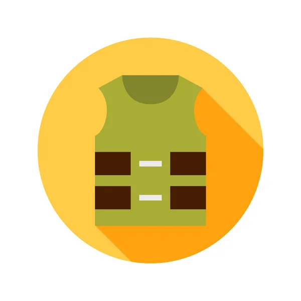 Body Armor Circle Icon Ilustración Vectorial Del Signo Militar — Archivo Imágenes Vectoriales