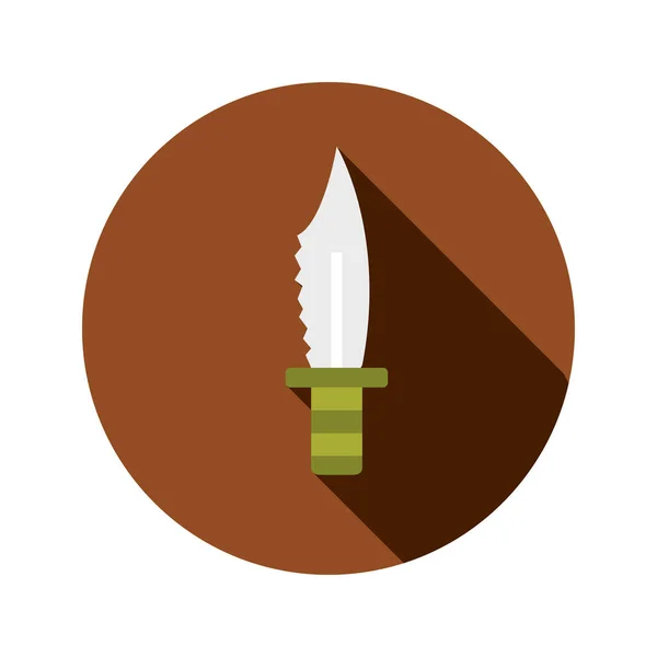 Soldier Knife Circle Icon Vektorová Ilustrace Vojenského Znaku — Stockový vektor