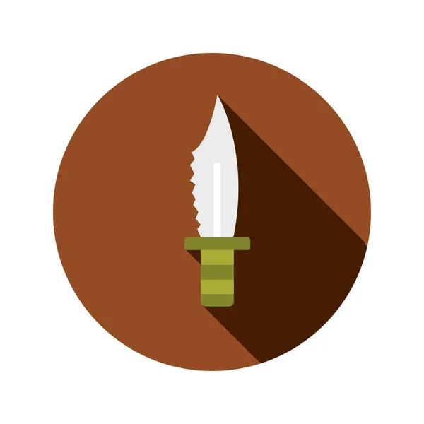 Icono Del Círculo Del Cuchillo Soldado Ilustración Vectorial Del Signo — Vector de stock