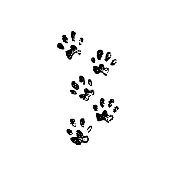 Animal Tracks Dotwork Vector Illustration Hand Drawn Objects — Image vectorielle