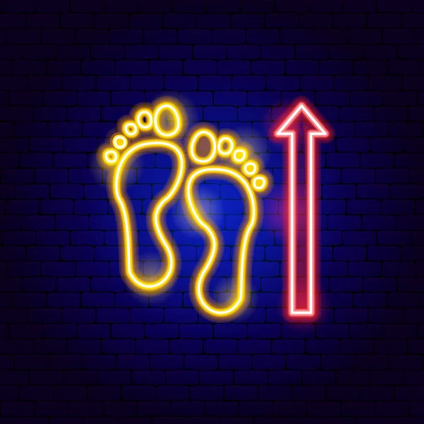 Bevolkingsgroei Pijl Neon Sign Vector Illustratie Van Natuur Veilig Symbool — Stockvector