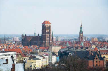 Gdansk, Polonya - üstten görüntüleme