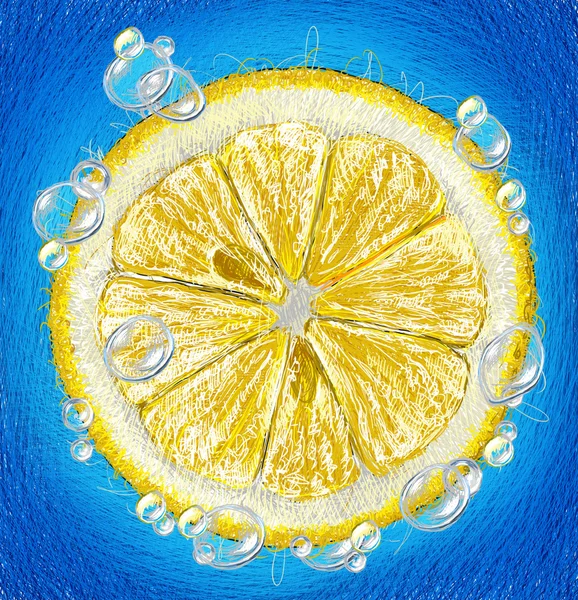 Una rebanada de limón Imagen de archivo