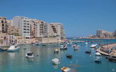 Spinola bay. St. Julian's, Slima, Malta
