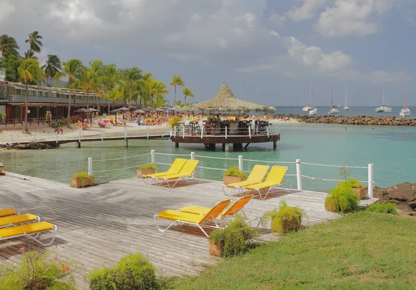 On beach of Puent-du-But (Pointe du Bout). Martinique — Stock Photo, Image