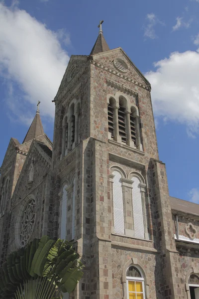 Katedralen i basseterre. Saint kitts, federation saint christopher och nevis — Stockfoto