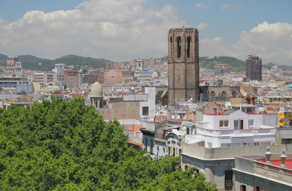 Widok z góry na miasto. Barcelona, Hiszpania — Zdjęcie stockowe