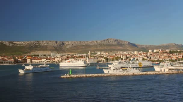 Cidade costeira. Split, Croácia — Vídeo de Stock