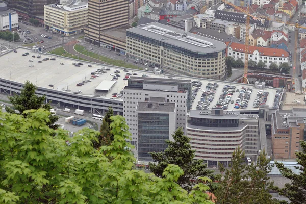 Vista Cidade Cima Bergen Noruega — Fotografia de Stock