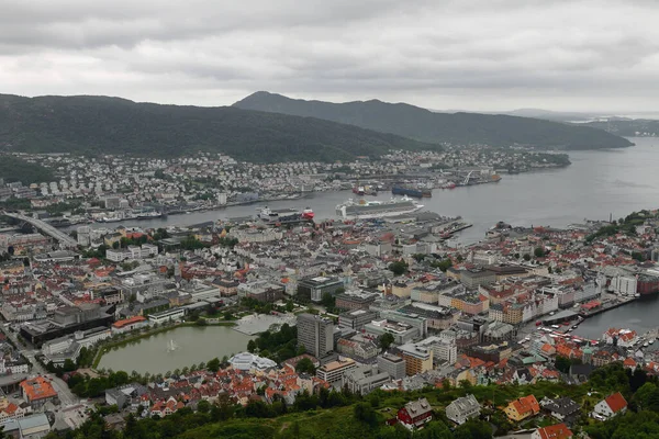 Port Wybrzeżu Morza Północnego Bergen Norwegia — Zdjęcie stockowe