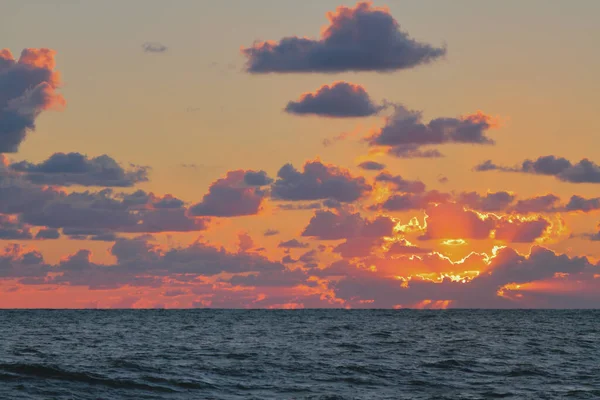 日落在海上 Adler Sochi Russia — 图库照片