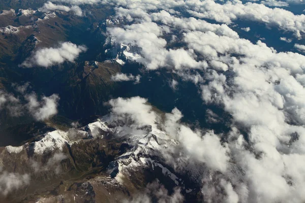 Mountains Clouds Aerial Survey Caucasus Krasnodar Territory Russia Stock Photo