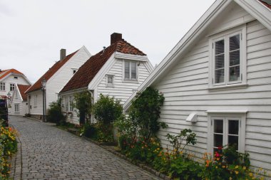 Eski şehirdeki evler (Gamle Stavanger). Stavanger, Norveç