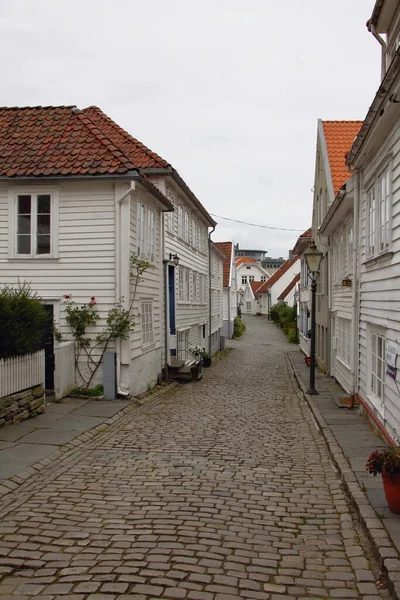 Calle Ciudad Vieja Gamle Stavanger Stavanger Noruega —  Fotos de Stock