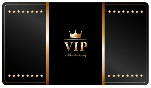 Vip Tarjeta Vip Premium Con Estrellas Doradas Cuervo — Archivo Imágenes Vectoriales