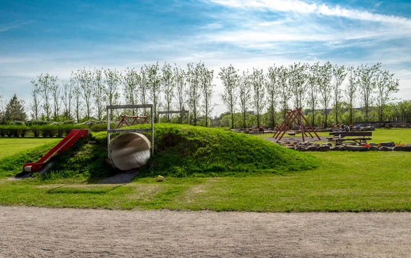 Scenic Playground Tunnel Grass Hill Soma Farm Sandnes Noorwegen Mei — Stockfoto