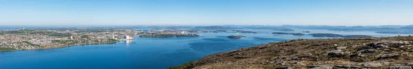 Πανοραμική Θέα Στην Πόλη Stavanger Και Πολλά Νησιά Από Βουνό — Φωτογραφία Αρχείου