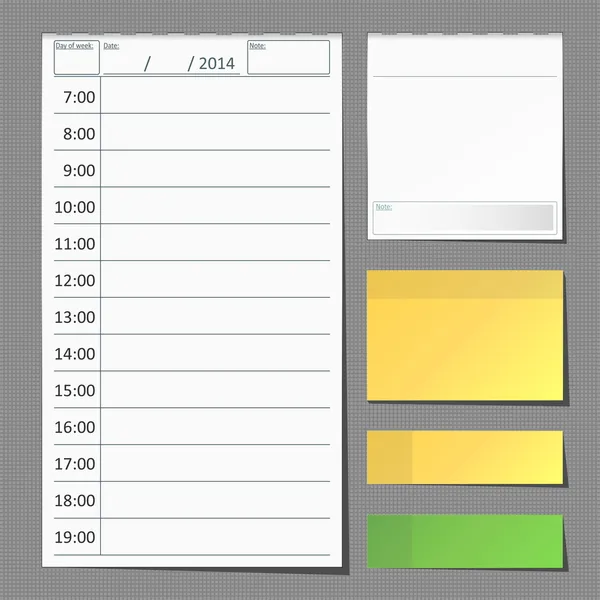 Tagesplaner — Stockvektor