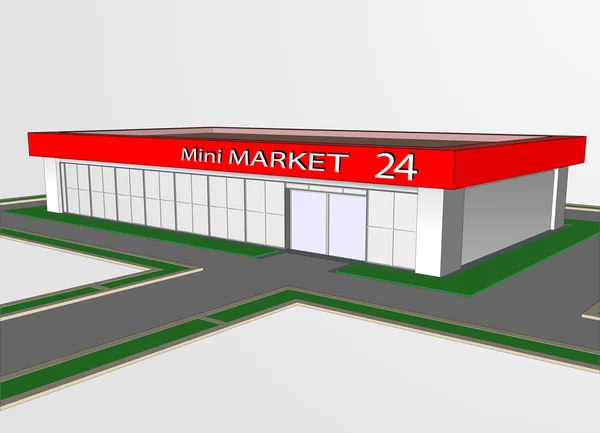 Minimarkt — Stockvektor