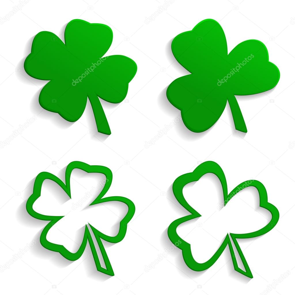 Set of icons clover