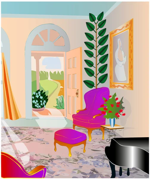 Living room — Stock Vector