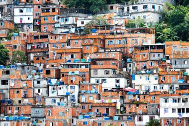 Favela, Brazilian slum in Rio de Janeiro clipart