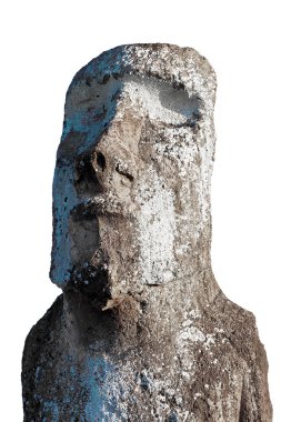 baş ve omuzlar bir moai Paskalya Adası