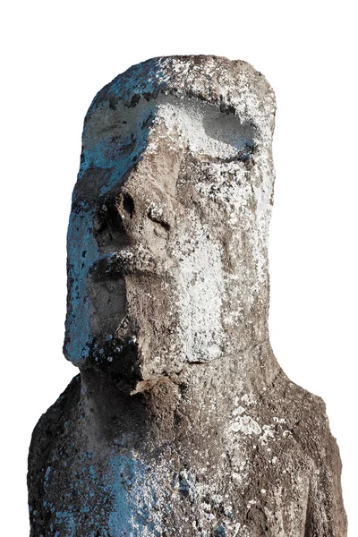 Head and shoulders of a moai in Easter Island — Stock Photo, Image