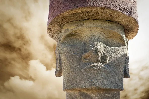 Head of moai in Easter Island — Stock Photo, Image