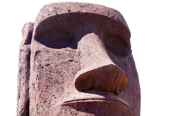 Testa di moai rosso — Foto Stock