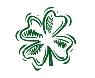 Aziz Patrick Günü, Retro Style Amblem Yaprak Yoncası.