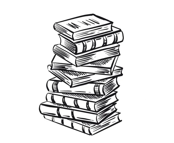 Βιβλίο Χειροποίητη Απεικόνιση Στυλ Σκίτσο — Διανυσματικό Αρχείο