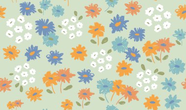 Floral background for textile, swimsuit, wallpaper, pattern covers, surface, gift wrap.