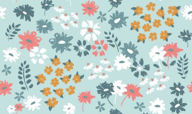 Floral background for textile, swimsuit, wallpaper, pattern covers, surface, gift wrap.