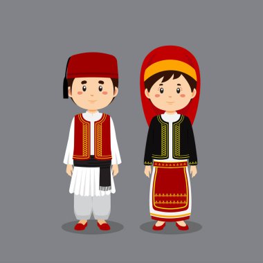 Yunan Giyimi Giyen Çift Karakteri