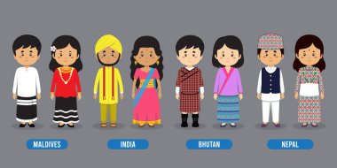 Farklı Ulusal Kostümler Karakteri