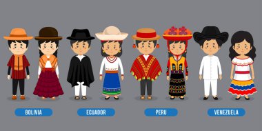 Farklı Ulusal Kostümler Karakteri