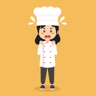 Stock Vektörü Karışık Aşçı Kadın